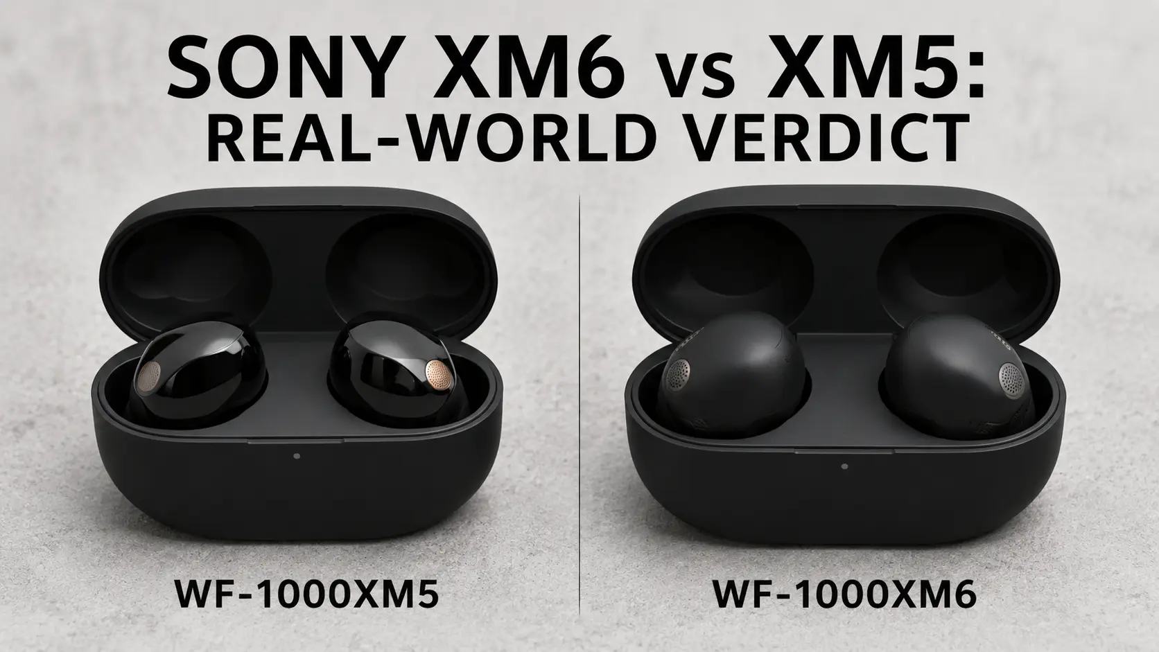 sony wf-1000xm6 vs xm5, sony xm6 review, sony wf-1000xm5 comparison, best wireless earbuds 2026, sony wf-1000xm6 price, sony noise cancelling earbuds, xm6 vs xm5 anc, sony xm6 call quality, sony xm5 vs xm6 sound quality, true wireless earbuds review