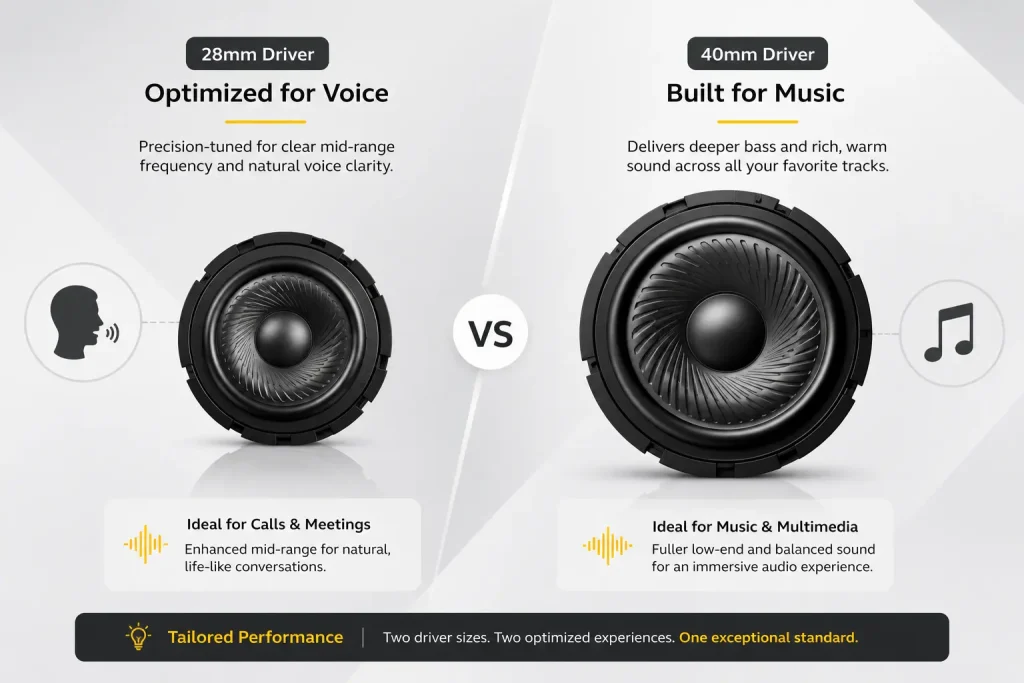 Jabra Evolve2 55, Jabra Evolve2 65, Jabra Evolve2 55 vs Evolve2 65 comparison, best enterprise wireless headset, Bluetooth office headsets, Jabra Link 380 Bluetooth adapter, Microsoft Teams certified variant, Unified Communications headset, Zoom certified headphone, Active Noise Cancellation, Passive Noise Cancellation, Jabra Air Comfort technology, 28mm custom speakers, 40mm leak-tolerant drivers, 4-microphone array, 3-microphone boom array, analog MEMS microphone, digital MEMS capsule, background noise suppression, speech-separating noise-cancelling algorithm, flip-to-mute boom arm, multi-device pairing, Bluetooth multipoint connection, Bluetooth 5.2, Bluetooth 5.0, Advanced Audio Coding, Sub-band Coding, AAC support, SBC codec, 37-hour battery life, 16-hour talk time, fast charge 15 minutes, charging stand cradle, desk stand docking, on-ear headband form factor, supra-aural design, leatherette ear cushions, perforated memory foam, structural clamping force, skull fatigue, crown pressure, head spots friction, earcup heat build-up, integrated 360 busylight, Jabra SafeTone protection, PeakStop audio gates, Jabra Direct software, Jabra Sound+ app, Jabra Xpress, hybrid work environment, open plan office distractions, remote work setup, corporate call clarity, soft storage pouch, flat-folding earcups, long working call marathons